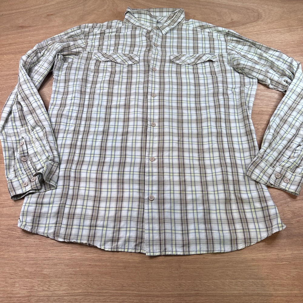 Columbia PFG Plaid Fishing Shirt Mens 2XT Tall Vented Hiking Outdoors